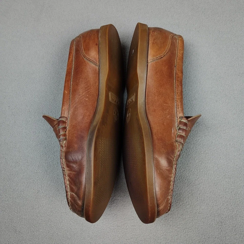 Vintage Timberland Boat Penny Loafer Men 10 Mahogany Leather Comfort Deck Shoe
